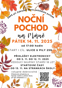Noční pochod na Pláně 2025_plakát
